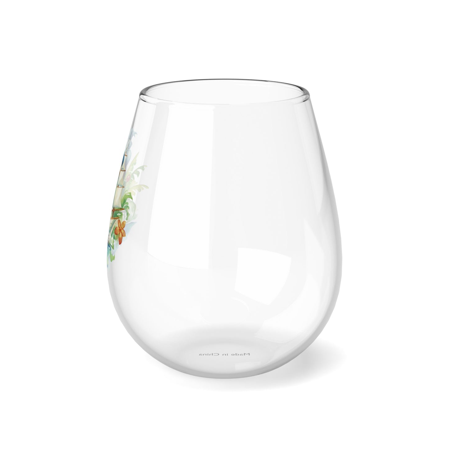 Tropical Bliss Wine Glass Collection-Parrot's Sail Escape