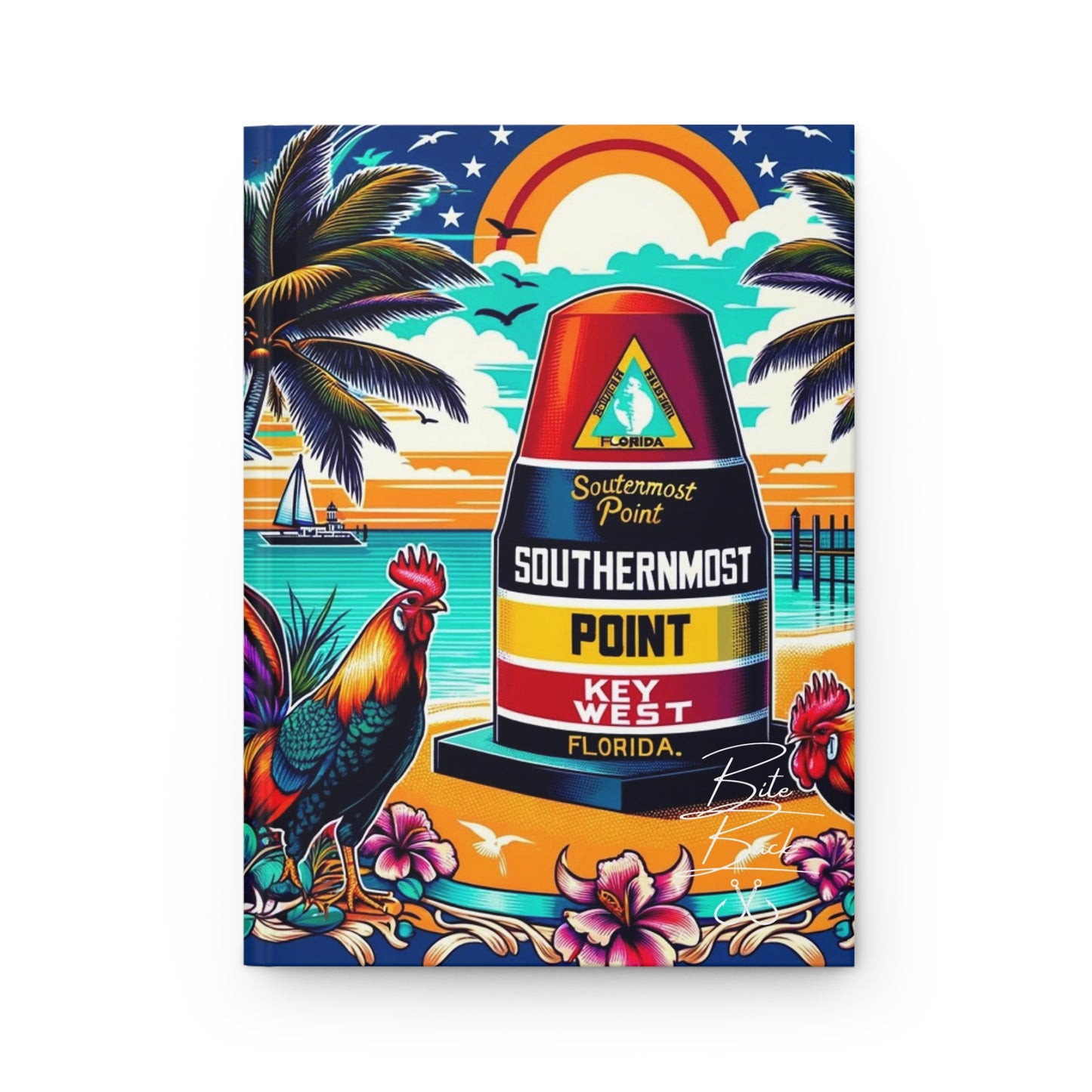 Southernmost Point Key West-Hardcover Journal Matte