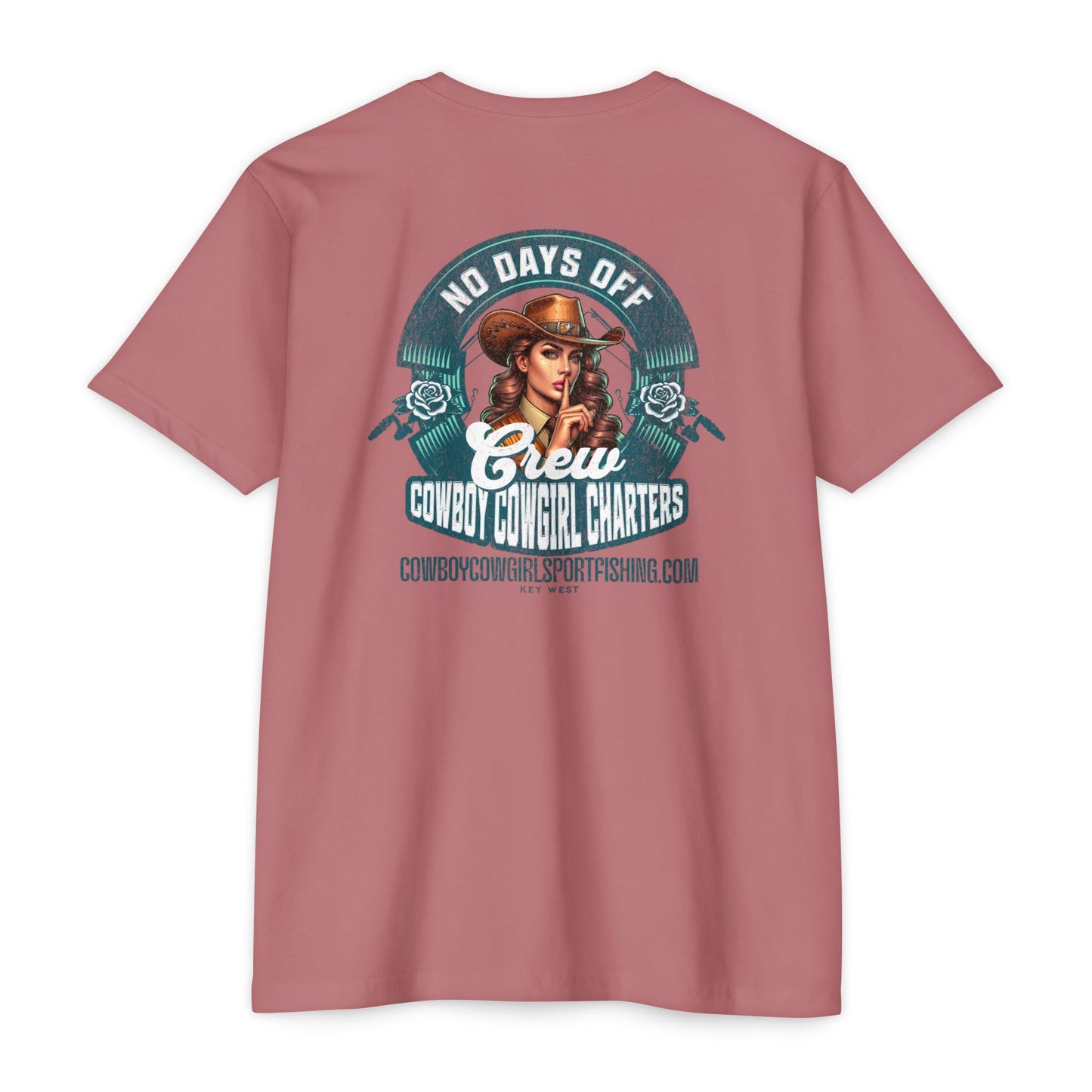 Cowboy Cowgirl Crew T-Shirt — "No Days Off" Western Graphic FISHING Tee