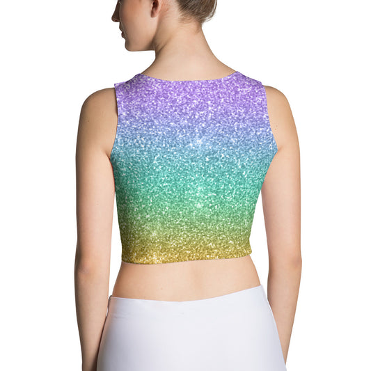 Tropical Sunset Glitz Crop Top