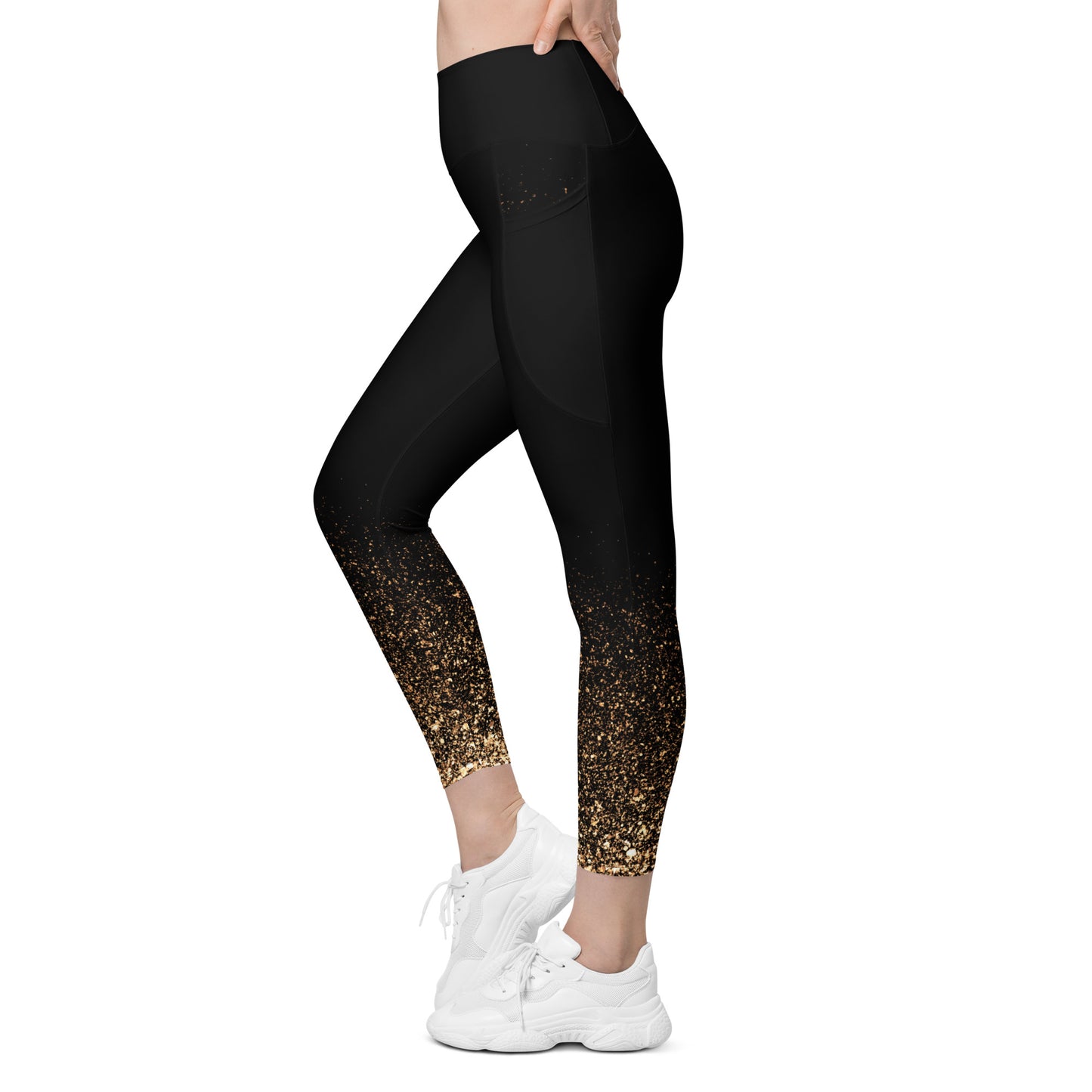 Grinnell Street Gold Leggings with pockets