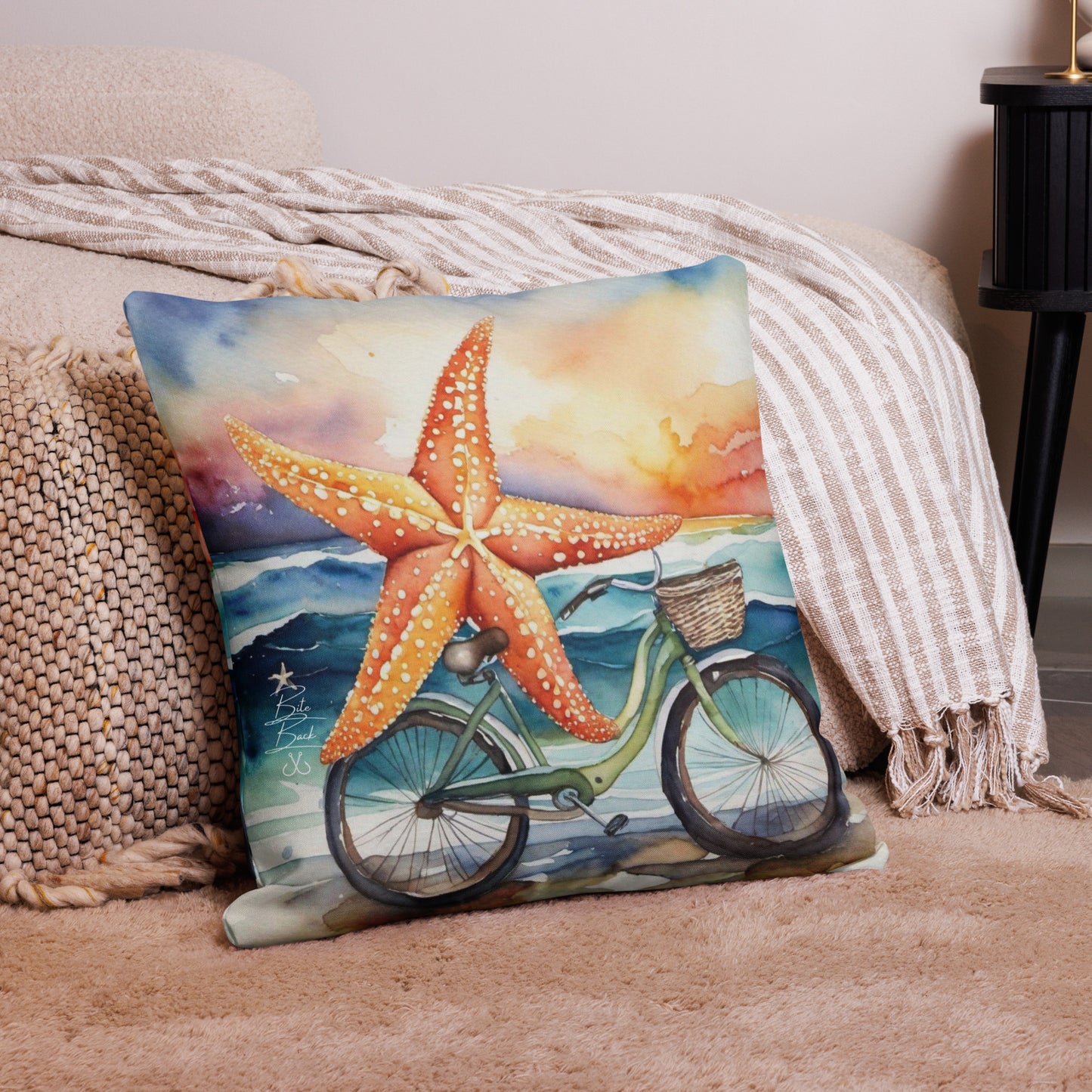 Pedaling Starfish Premium Pillow Case