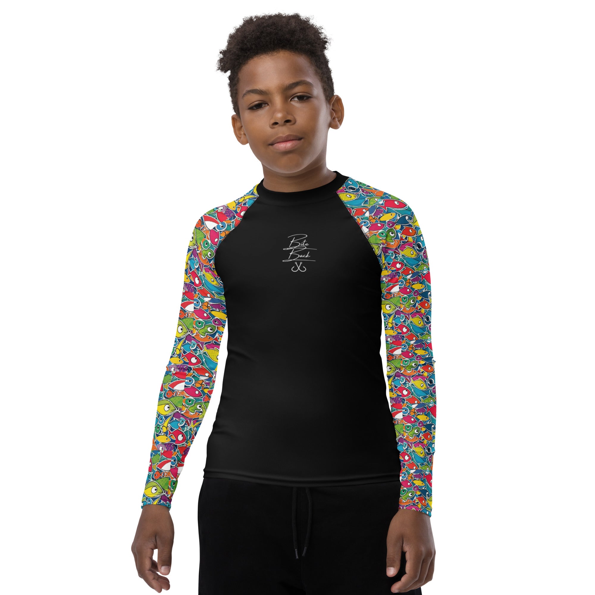 Fishy Business Youth Rash Guard – Bite Back Brand-Fishing Tees & Island ...
